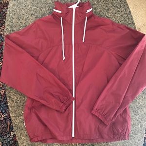 American apparel red nylon jacket. Unisex